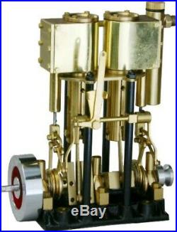 SAITO T2DR-L Steam engine for model ship marine Boat Two-cylinder, Long stroke
