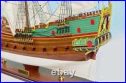 SEACRAFT GALLERY BATAVIA PAINTED Wooden Model Ship Extremely Detailed 90cm 35