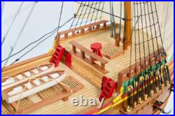 SEACRAFT GALLERY BATAVIA PAINTED Wooden Model Ship Extremely Detailed 90cm 35