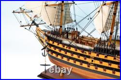 SEACRAFT GALLERY HMS VICTORY Painted Wooden Model Ship- Extremely Detailed 75cm