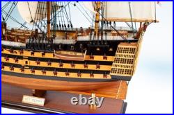 SEACRAFT GALLERY HMS VICTORY Painted Wooden Model Ship- Extremely Detailed 75cm