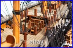 SEACRAFT GALLERY HMS VICTORY Painted Wooden Model Ship- Extremely Detailed 75cm