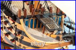 SEACRAFT GALLERY HMS VICTORY Painted Wooden Model Ship- Extremely Detailed 75cm