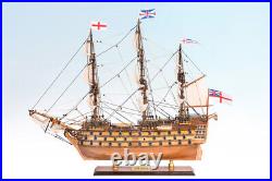 SEACRAFT GALLERY HMS VICTORY Wooden Model Ship Boat Completed Handmade 55cm