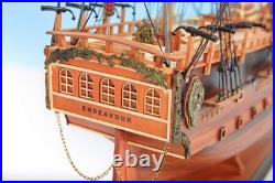 SEACRAFT GALLERY Handcrafted HMB Endeavour Wooden Model Ship James Cook ship