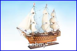 SEACRAFT GALLERY Wooden Model Ship Boat HMS Victory 95cm Extremely Detailed