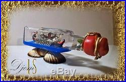 SHIP IN A BOTTLE. Model of the Greek galley. An elite gift for holidays. Handmade