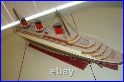 SS Normandie French Ocean Liner Wooden Model Cruise Ship 40 (Item # 361)