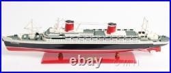 SS United States Ocean Liner Wooden Model 32 Cruise Ship Fully Assembled Boat