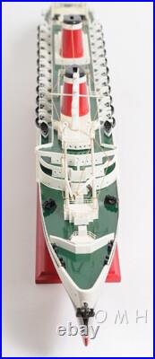 SS United States Ocean Liner Wooden Model 32 Cruise Ship Fully Assembled Boat