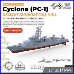 SSMODEL 1/144 Military Model Kit US Navy Cyclone (PC-1) Gunboat FULL HULL