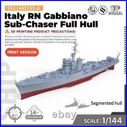 SSMODEL SSC144576S-A 1/144 Military Model Italy RN Gabbiano Sub-Chaser Full Hull