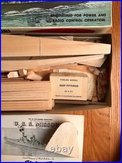 STERLING MODELS USS MISSOURI BALSA KIT B17M US NAVY BATTLESHIP (looks comp)
