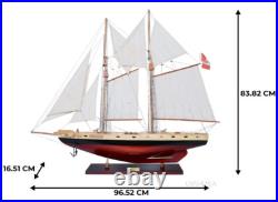 Schooner Bluenose II Wooden Ship Model 38 Sailboat Fully Built Assembled Boat
