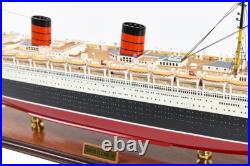 Seacraft Gallery RMS Queen Elizabeth 89cm LED Electric Lighting Wooden Model