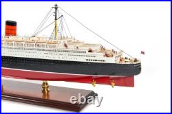 Seacraft Gallery RMS Queen Elizabeth 89cm LED Electric Lighting Wooden Model