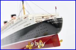 Seacraft Gallery RMS Queen Elizabeth 89cm LED Electric Lighting Wooden Model