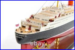 Seacraft Gallery RMS Queen Elizabeth 89cm LED Electric Lighting Wooden Model