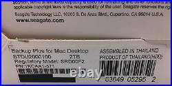 Seagate Backup Plus Desktop Drive Model SRD00F2 For MAC (Free Ship!) (Warranty!)