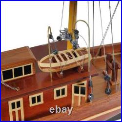 Seguin Ship Model Handcrafted Assembled Wooden Boat With Stand & Name Plate