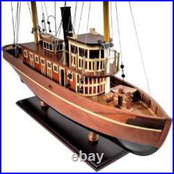 Seguin Ship Model Handcrafted Assembled Wooden Boat With Stand & Name Plate