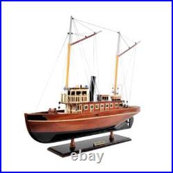 Seguin Ship Model Handcrafted Assembled Wooden Boat With Stand & Name Plate