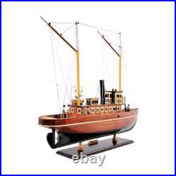 Seguin Ship Model Handcrafted Assembled Wooden Boat With Stand & Name Plate