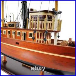 Seguin Ship Model Handcrafted Assembled Wooden Boat With Stand & Name Plate