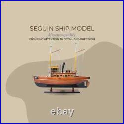 Seguin Ship Model Handcrafted Assembled Wooden Boat With Stand & Name Plate