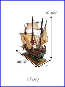 Ship Model Santa Maria Highly Detailed Vintage Nautical Office Study Decor