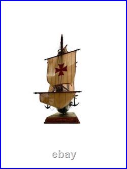 Ship Model Santa Maria Highly Detailed Vintage Nautical Office Study Decor