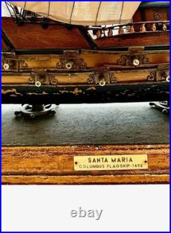 Ship Model Santa Maria Highly Detailed Vintage Nautical Office Study Decor
