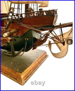 Ship Model Santa Maria Highly Detailed Vintage Nautical Office Study Decor