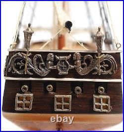 Ship Model Watercraft Traditional Antique El Cazador Black Painted Brass