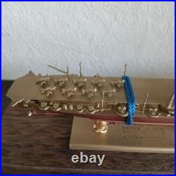 Ship model made of metal, approx. 20cm, with wooden base