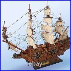 Sovereign of The Seas Wooden Model Ship 1440 24'' Vintage Warship Tall Wood