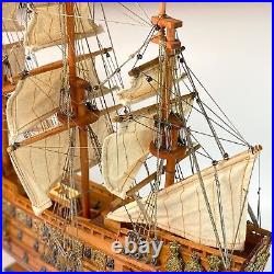 Sovereign of The Seas Wooden Model Ship 1440 24'' Vintage Warship Tall Wood