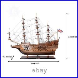 Sovereign of the Seas No Sails Admiral Line Handmade Model Ship Home Decor