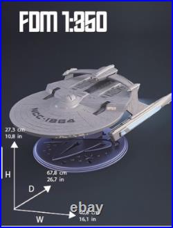 Star Trek Uss Reliant Ncc 1864 1/350 scale Ship Model Kit Large 26 Custom 3d