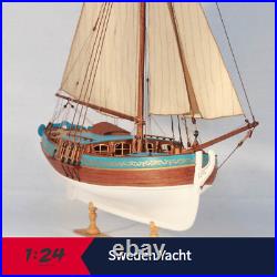 Sweden Yacht Sail Boat Scale 124 21 540 mm Wood Ship Model kit