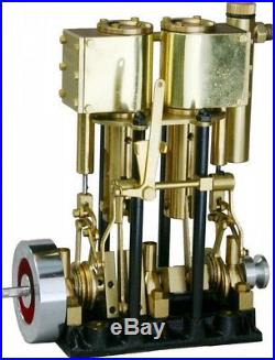 T2DR-L SAITO Steam Engine for Model Ship Marine Boat Two-Cylinder Long Stroke