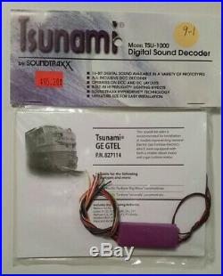 TSUNAMI SOUNDTRAXX 827114 DECODER for GE GTEL, Model TSU-1000 FREE SHIP 9-1