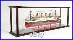 Tabletop DISPLAY CASE 38.5 for Cruise Liners Collectible Ship Models Wood Plexi