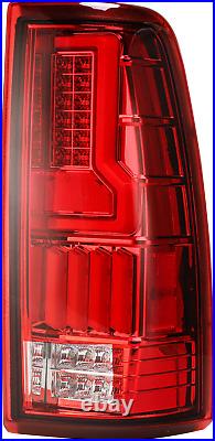 Tail Lights for 1999-2006 Chevy Silverado 99-2003 GMC Sierra 1500 Pair Red LED