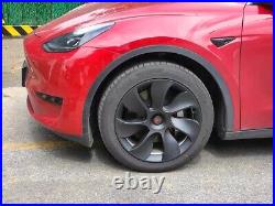 Tesla Model 3 Wheel 18 Hub Cap Replacement ABS Rim Cover 4x Matte Black US SHIP