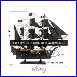 The Black Pearl Wooden Pirate Ship Model 20 Prebuilt Caribbean Nautical Sail