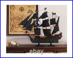 The Black Pearl Wooden Pirate Ship Model 20 Prebuilt Caribbean Nautical Sail The Black Pearl Wooden Pirate Ship Model 20 Prebuilt Caribbean Nautical Sail