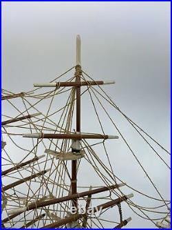 The Cutty Sark 1869 Wooden Tall China Clipper Ship Model 22 Fully Built Used