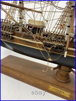 The Cutty Sark 1869 Wooden Tall China Clipper Ship Model 22 Fully Built Used