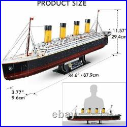 Titanic 3D Jigsaw Puzzle Jigsaw CubicFun for Adults LED Toys Model Kits Ship